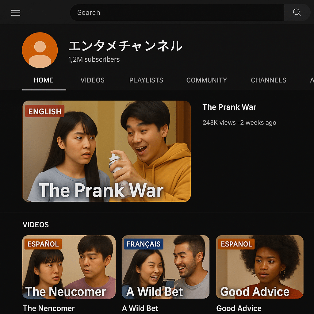 YouTube,吹き替え,海外